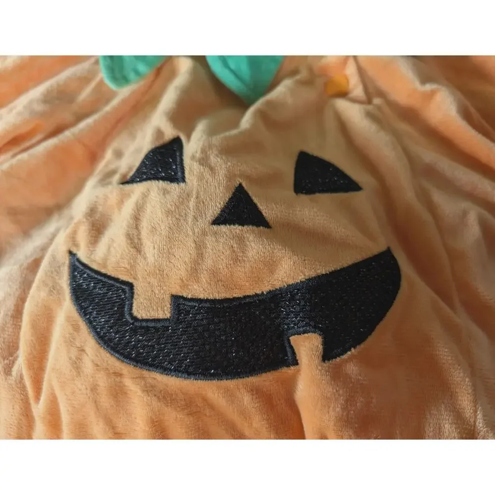 Hyde & EEK Infant Halloween Costume Pullover Pumpkin Top With Hood 12-18 Months